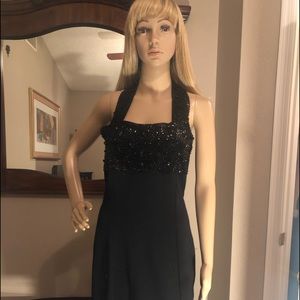 Ladies black sequined dress by Outlander.